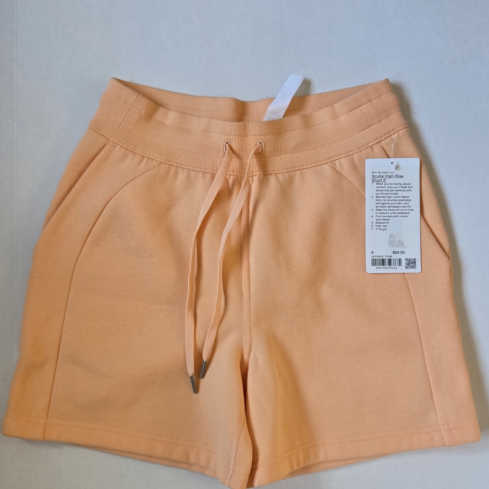 lululemon athletica Peach Drawstring Athletic Shorts